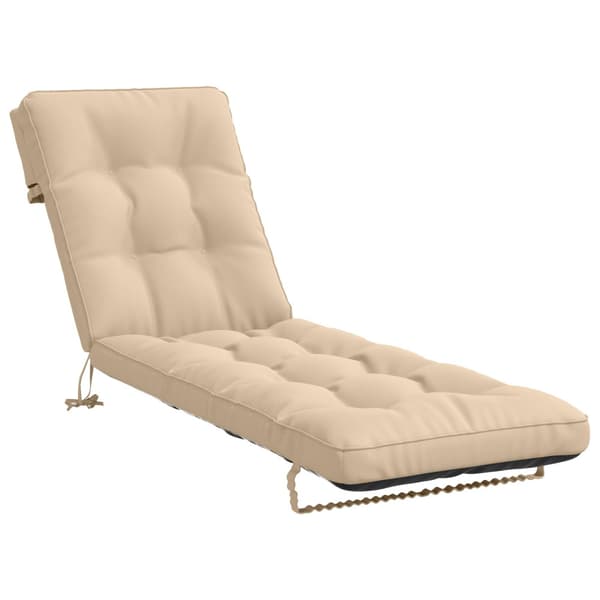 Solstol Kudde VIANEN 100% Polyester Gräddvit 200 x 55 x 8 cm