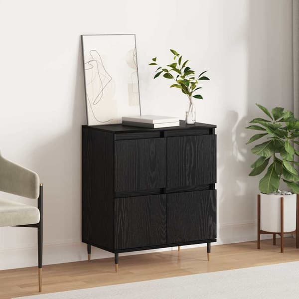 Sideboard Svart Ek 60 x 35 x 70 cm