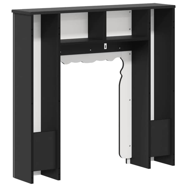 Eldstadsram Svart 93 x 20 x 89 cm Konstruerat trä