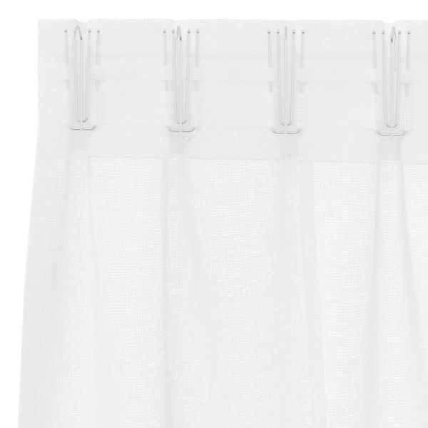 Voile Gardin med gardiner 2 pcs Vit 225 x 140 cm Polyester