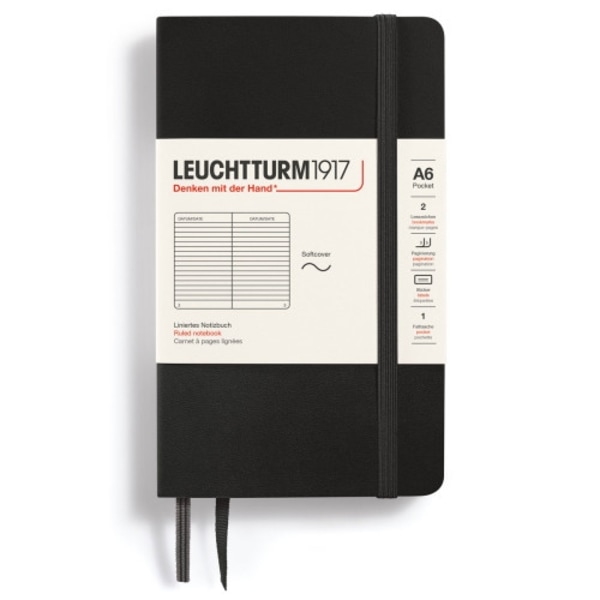 LT NOTEBOOK A6 Soft Ruled Black