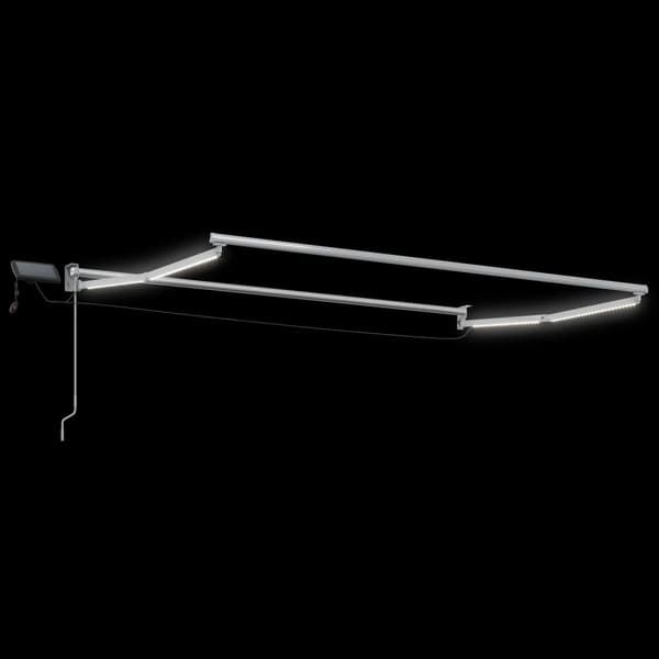 Manuell utdragbar markis med LED-lampor 3 x 2,5 m