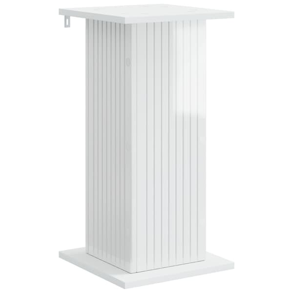 Växtställ 2 pcs Vit högglans 30,5 x 30 x 60,5 cm