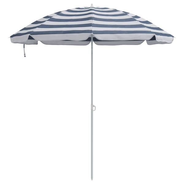 Parasoll Blå och Vit 161 x 161 x 193 cm Polyester