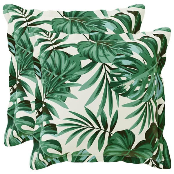 Kudde Löv med kudde HOUTEN 2 st Bladmönster Polyester