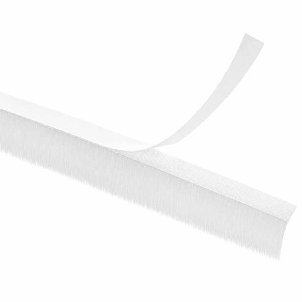 Självhäftande dörrborstlist 5 m PP Vit