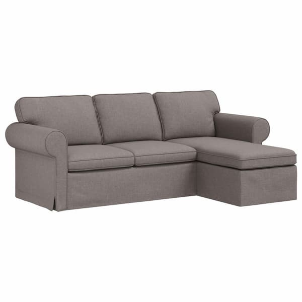 Soffa Taupe 215 x 138 x 80 cm tyg