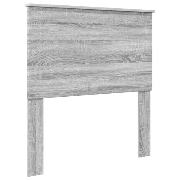 Sängram Grå Sonoma och Silver 75 x 190 cm Konstruerat trä