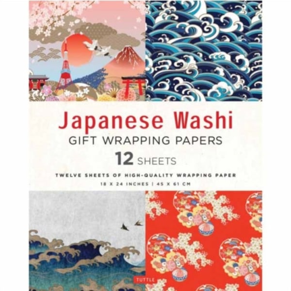 Japanese Washi Gift Wrapping Papers - 12 Sheets (häftad, eng)