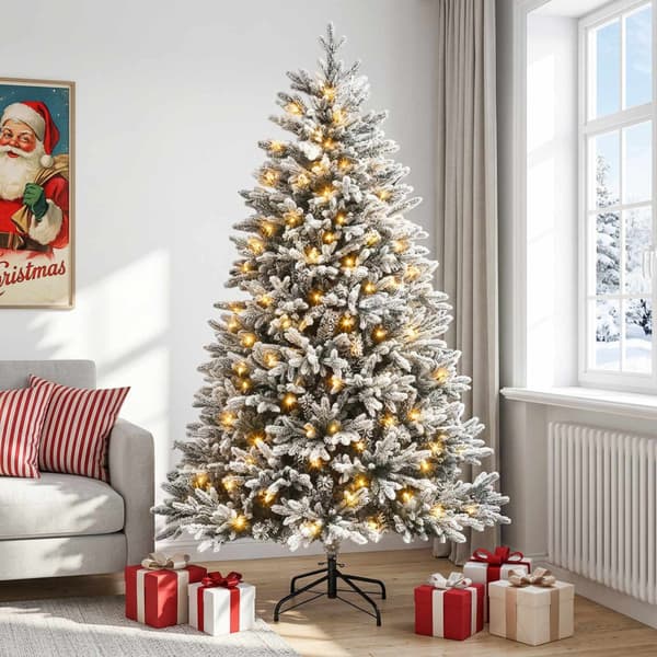 Plast Hingad Julgran 180 cm 300 LED-lampor Varmvit
