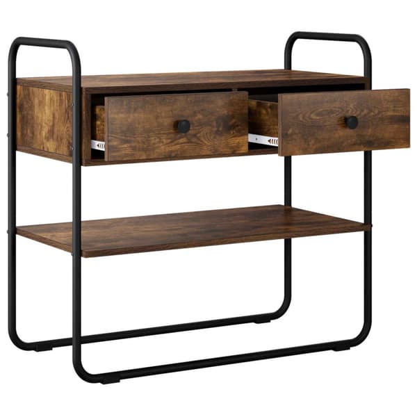 Konsolbord Rökt ek 80 x 40 x 75 cm Konstruerat trä