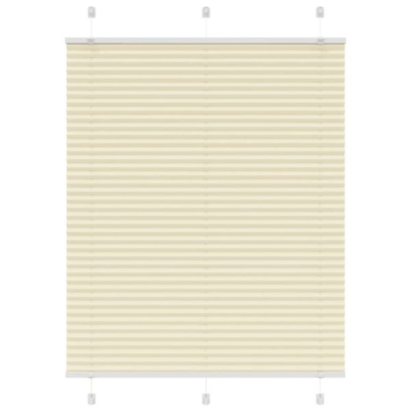 Plisserad persienn cremefärgad 105x100 cm tyg bredd 104,4cm