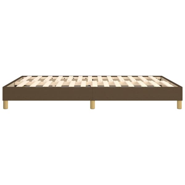 Boxspring-sängram mörkbrun 140x200 cm tyg