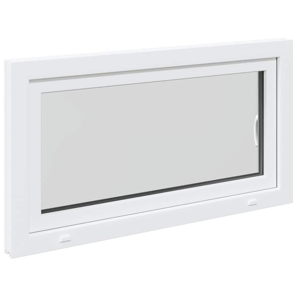 Källarfönster RISOR Vit 110 x 50 cm PVC och glas