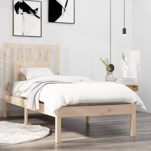 Sängram massivt trä 90x190 cm