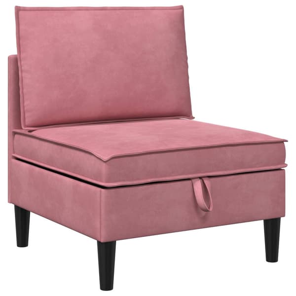 Möbelset för vardagsrummet med kudde 3 pcs Rosa Sammet