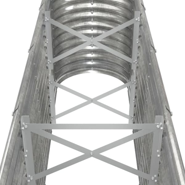Odlingslåda galvaniserat stål 332x40x68 cm silver