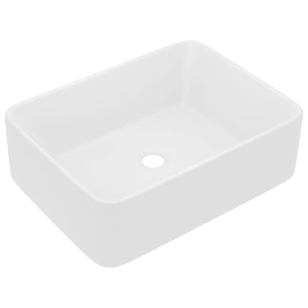 Lyxigt handfat matt vit 41x30x12 cm keramik