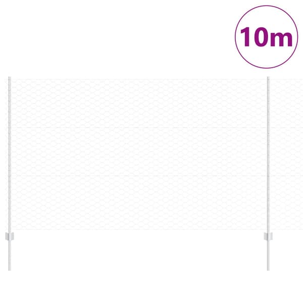Stängsel med stolpe Silver 1,4 x 10 m Stål