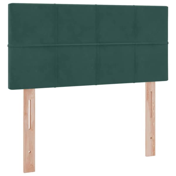 Förvaringssäng med madrass Mörkgrön 100 x 200 cm Sammet