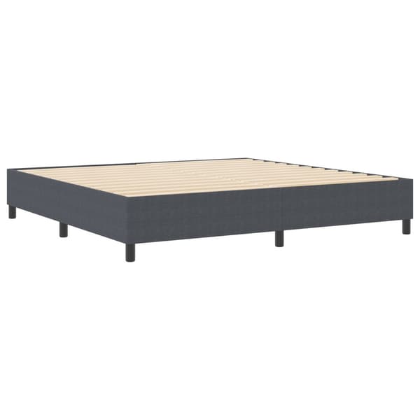 Plattform sängram Mörkgrå 200 x 200 cm Kordread tyg