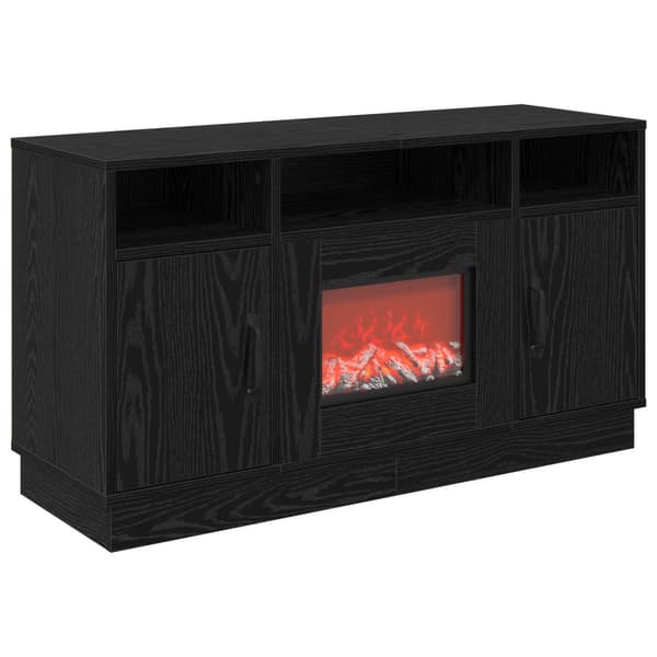 Elektrisk eldstad Svart ek 100 x 33 x 55 cm Konstruerat trä