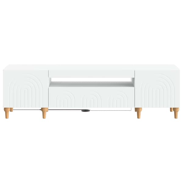 LED TV-skåp Vit Konstruerat trä