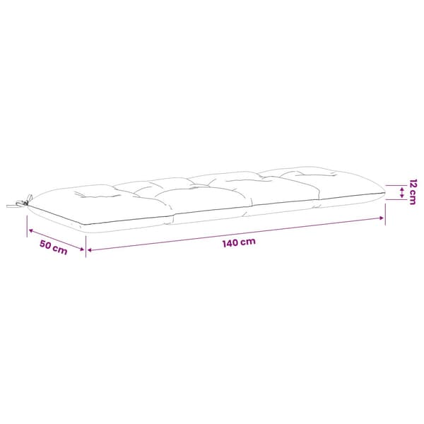 Bänk kudde VIANEN 100% Polyester Vit 140 x 50 x 12 cm
