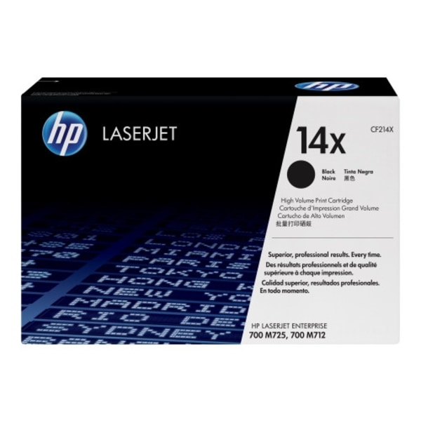 HP 14X - Lång livslängd - svart - original - LaserJet - tonerkassett (CF214X)