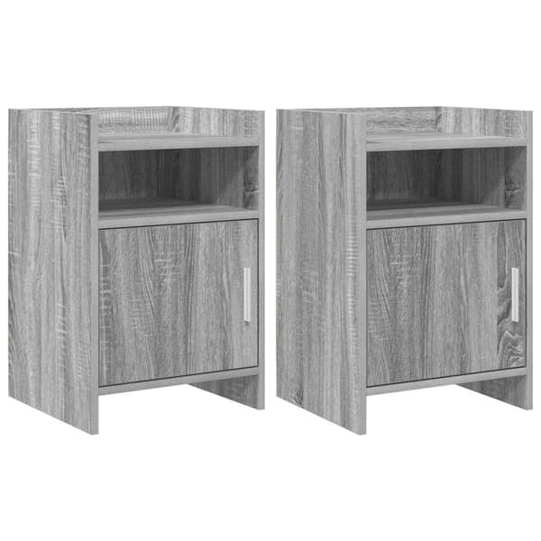 Sängbord 2 pcs Grå Sonoma 40 x 36 x 60 cm Konstruerat trä
