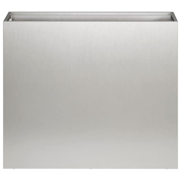 Trädgårdsplanterare 2 st Silver 50 x 20 x 40 cm Rostfritt stål