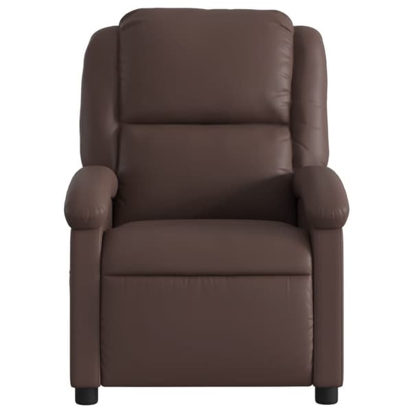Reclinerfåtölj brun konstläder