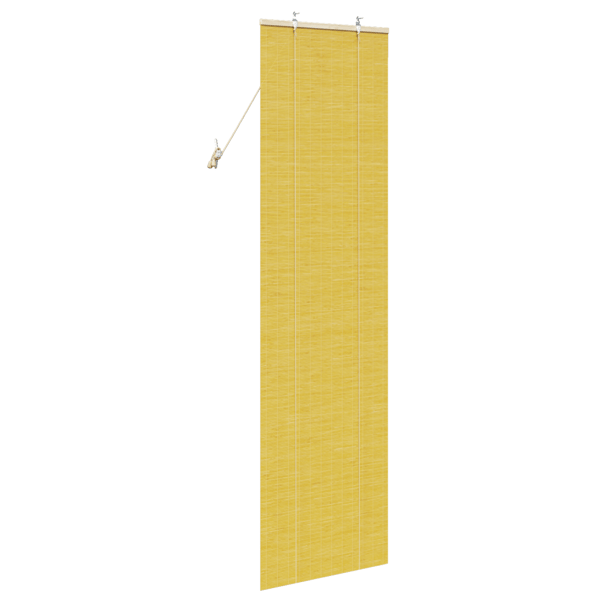 Rullgardin med gardiner Gul 60 x 220 cm Bambu