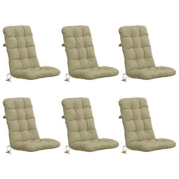 6-delade Höga Ryggstolsdynor VIANEN 6 st 100% Polyester