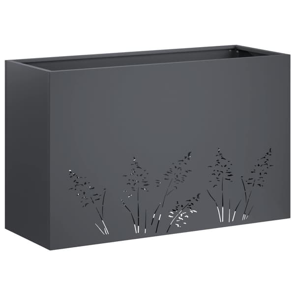 Trädgårdsplanterare 2 st Antracit 80 x 20 x 49 cm