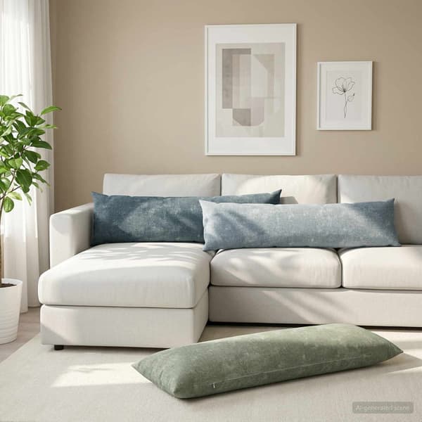 Kudde HEERLEN Grön 40 x 145 cm Chenilletyg