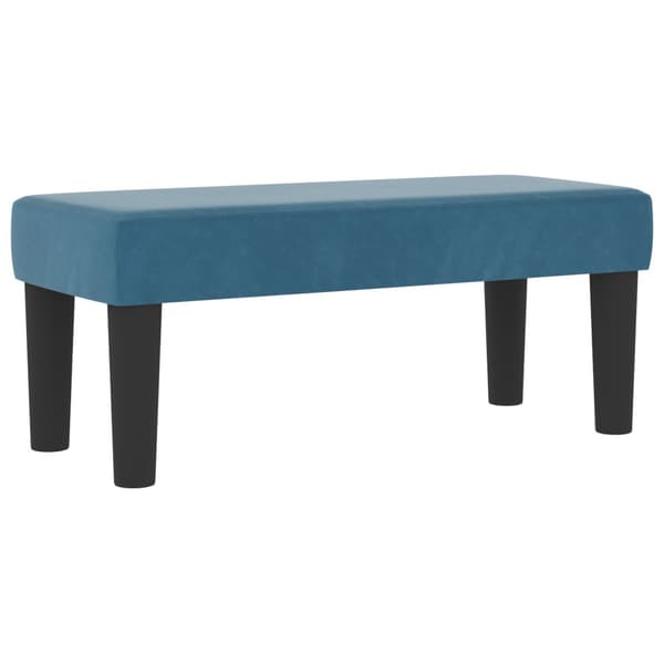 Bäddfjäder med huvudgavel Mörkblå 200 x 100 cm Sammet