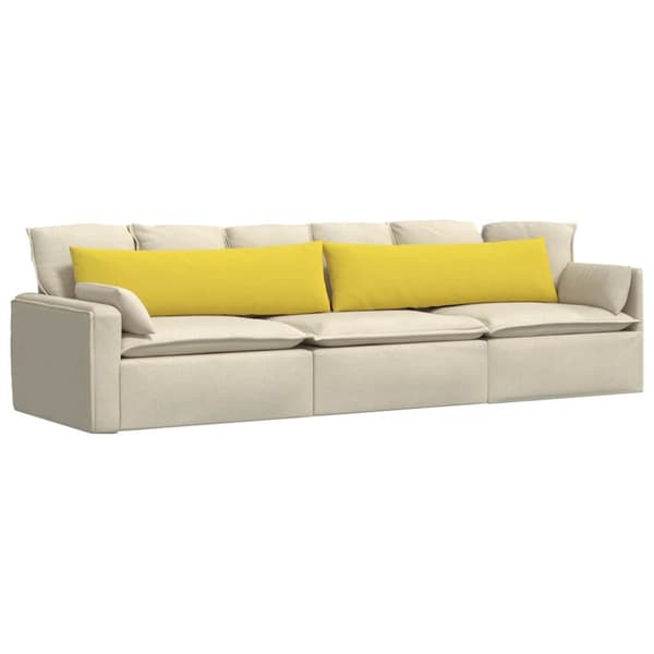 Sofakuddar 2 pcs Ljusgul 145 x 40 cm tyg