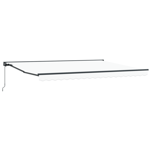 Markisram Vit 450 × 300 cm Polyester med PU-beläggning