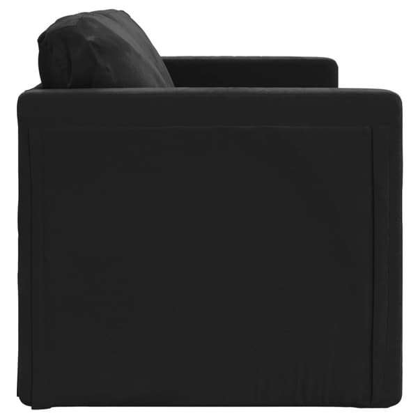 Golvbäddsoffa 2-i-1 svart 122x204x55 cm sammet