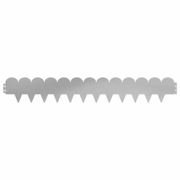 Kant för gräsmatta 10 pcs 103 x 15 cm Stål Silver