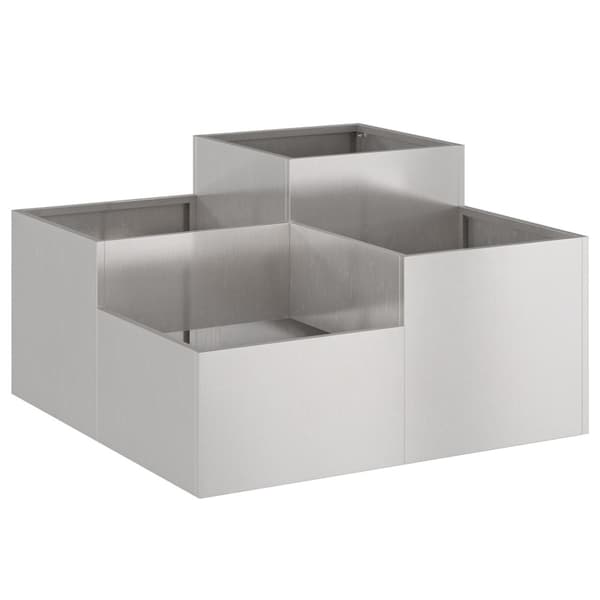 Trädgårdsplanterare Rostig 80 x 80 x 48 cm Väderbeständig stål