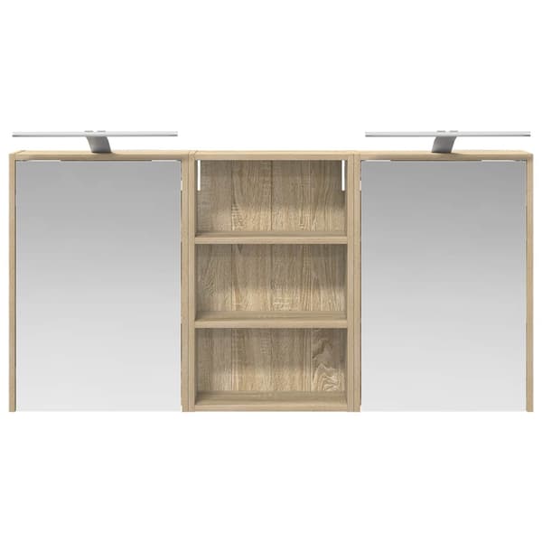 Badrumsskåpsset 3 st 126 x 16 x 62.5 cm Konstruerat trä