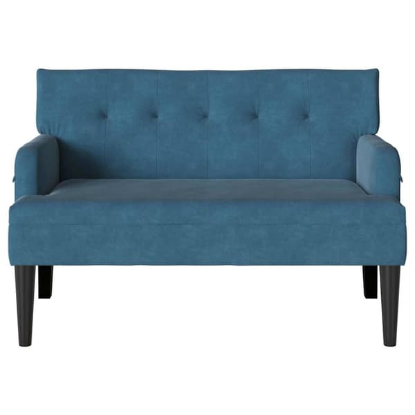 Chesterfield Bänk Blå 112 x 65,5 x 75 cm Sammet