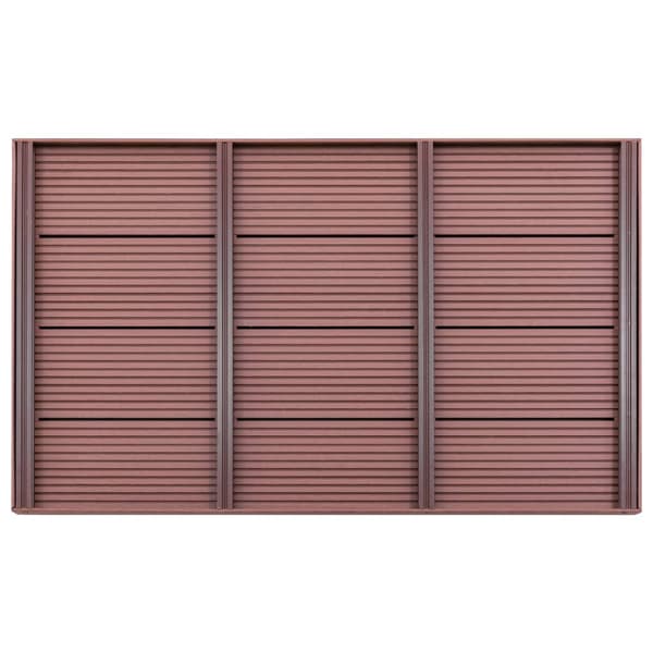 Golv till utedusch brun 101x63x5,5 cm WPC