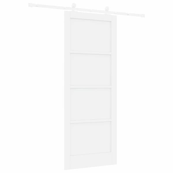 Skjutdörr 83 x 211 cm Konstruerat trä Vit