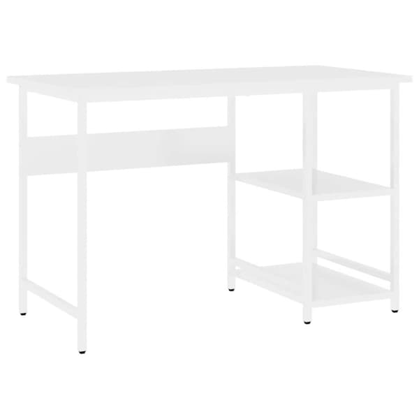 Datorbord vit 105x50x72 cm MDF och metall