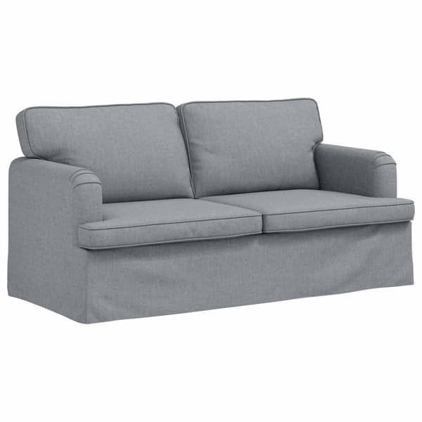 Soffset 2 pcs Ljusgrå 162 x 80 x 85 cm tyg