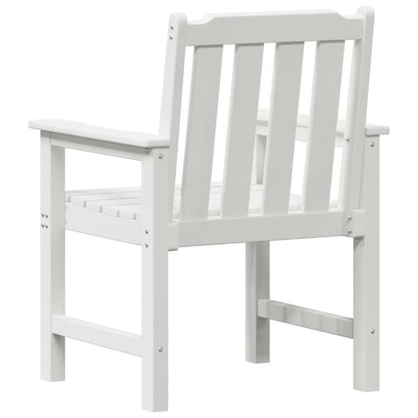 Trädgård Stol 6 pcs Vit 65.5 x 59 x 88 cm polyeten