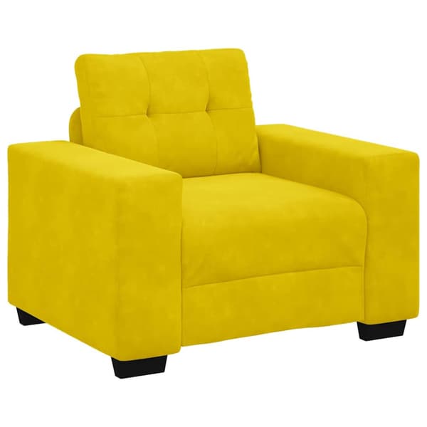 Soffstol gul 100x78x80 cm sammet